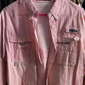 Columbia Pink Striped Women's Blouse